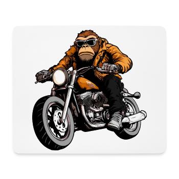 Motorrad Affen - Mousepad (Querformat) - Weiß - Vorne