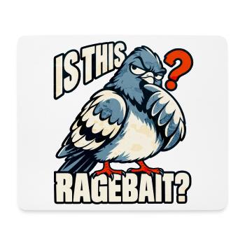 Ragebait Jugendwort 2026 Taube Meme - Mousepad (Querformat) - Weiß - Vorne