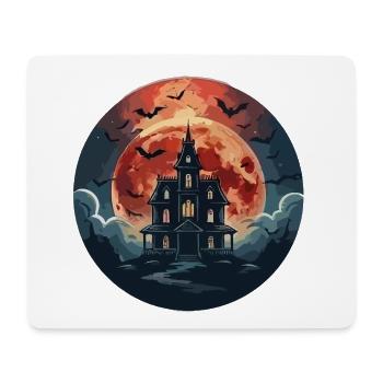 Der Nachthof und der Blutmond - Mousepad (Querformat) - Weiß - Vorne