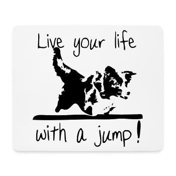 Border Collie - Agility - Mousepad (Querformat) - Weiß - Vorne