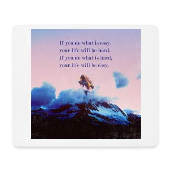 Motivation Zitat Inspirierend Erfolg Berge Himmel - Mousepad (Querformat) - Weiß - Vorne