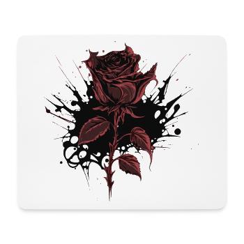 Red Rose Goth Gothic - Mouse Pad (horizontal) - white - Front
