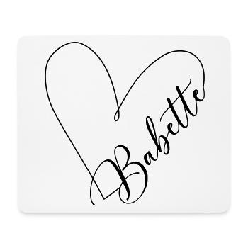 Babette Name Heart Line - Mouse Pad (horizontal) - white - Front
