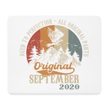 Né en septembre 2020 Anniversaire septembre2020 - Tapis de souris (format paysage) - blanc - Devant