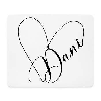 Dani Name Herzlinie - Mousepad (Querformat) - Weiß - Vorne