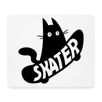 Skater Cat - Mousepad (Querformat) - Weiß - Vorne