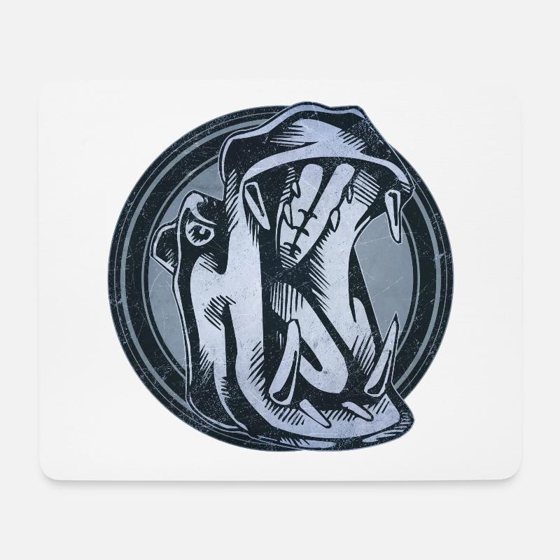 Wildes Flusspferd Grunge Tier - Mousepad (Querformat) - Weiß