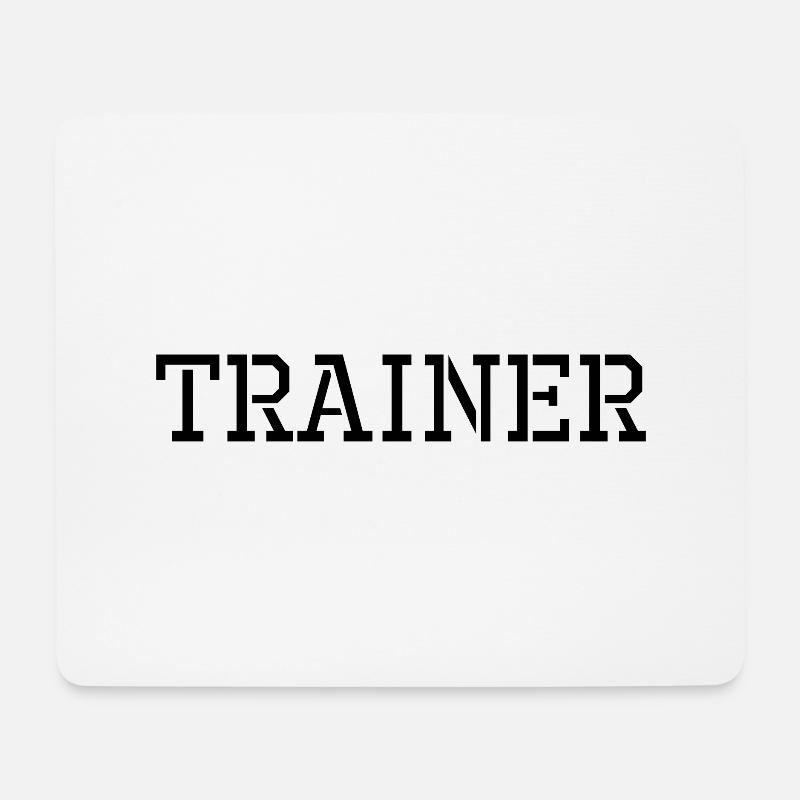 Trainer - Mousepad (Querformat) - Weiß