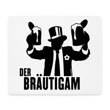 Der Bräutigam (JGA / Bier / Bierkrüge) - Mousepad (Querformat) - Weiß - Vorne