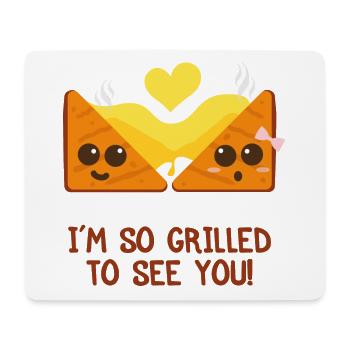 | Toast au fromage Idée cadeau Saint-Valentin - Tapis de souris (format paysage) - blanc - Devant