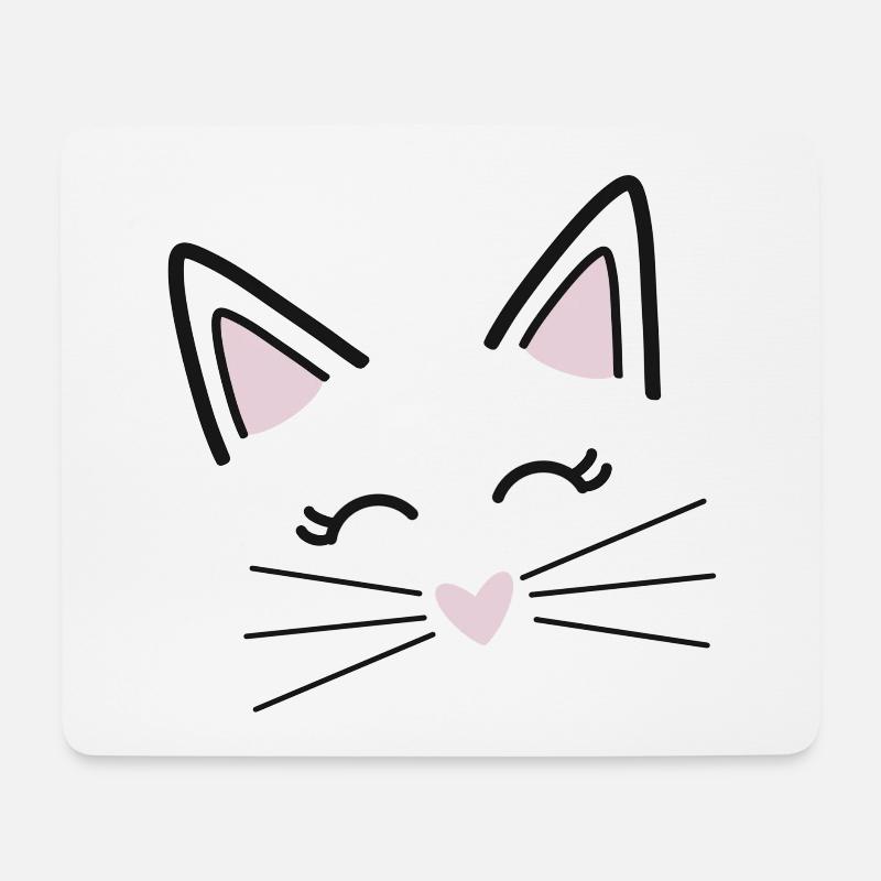 Chaton mignon - Tapis de souris (format paysage) - blanc