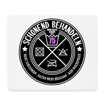 Schonend behandeln Sack 75 | Farben änderbar - Mousepad (Querformat) - Weiß - Vorne
