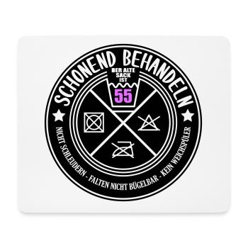 Schonend behandeln Sack 55 | Farben änderbar - Mousepad (Querformat) - Weiß - Vorne