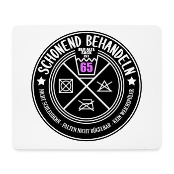 Schonend behandeln Sack 65 | Farben änderbar - Mousepad (Querformat) - Weiß - Vorne