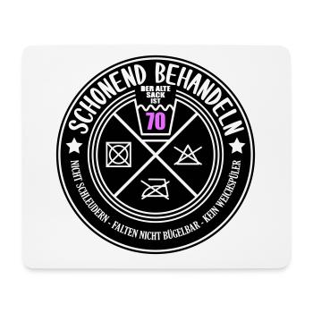 Schonend behandeln Sack 70 | Farben änderbar - Mousepad (Querformat) - Weiß - Vorne