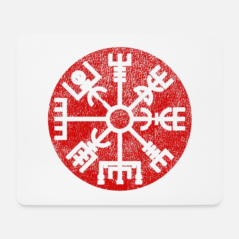 Vegvisir Viking Wikinger nordmann - Mousepad (Querformat) - Weiß