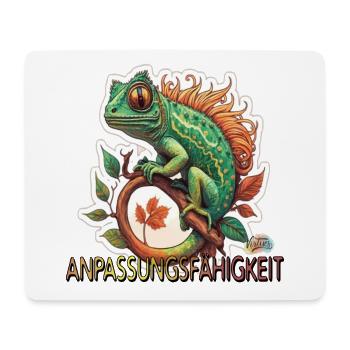 Werte mit Tieren: Anpassungsfähigkeit - Mousepad (Querformat) - Weiß - Vorne