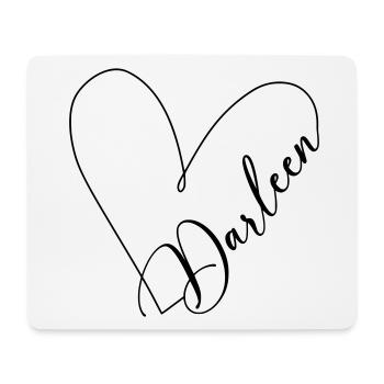 Darleen Nom Heartline - Tapis de souris (format paysage) - blanc - Devant