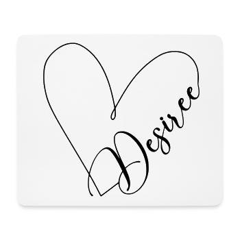 Desiree Name Heart Line - Mouse Pad (horizontal) - white - Front