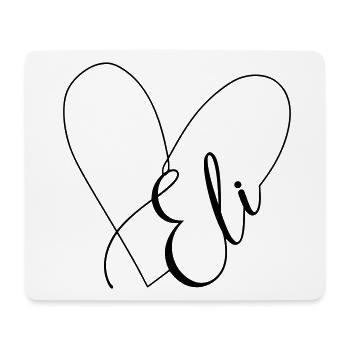 Eli Name Herzlinie - Mousepad (Querformat) - Weiß - Vorne