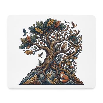 Waldbaum der Nachtwesen - Mousepad (Querformat) - Weiß - Vorne