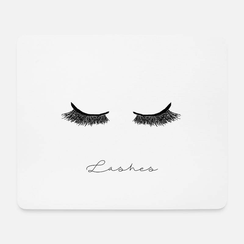 Lashes Shirt - Mousepad (Querformat) - Weiß