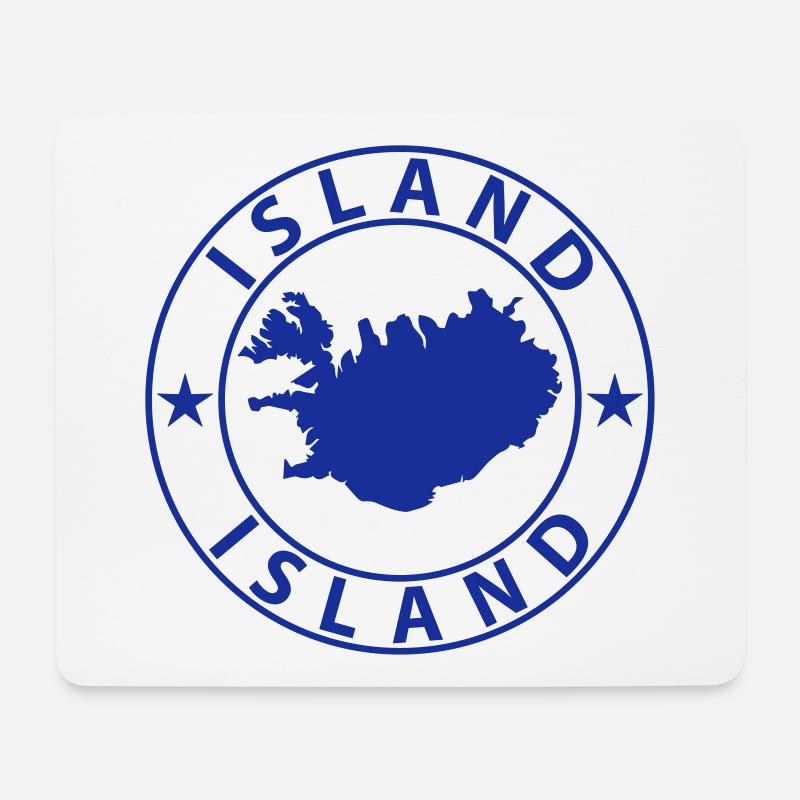 Island - Mousepad (Querformat) - Weiß