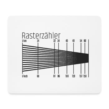 Rasterzähler für Druck und Design - Mousepad (Querformat) - Weiß - Vorne