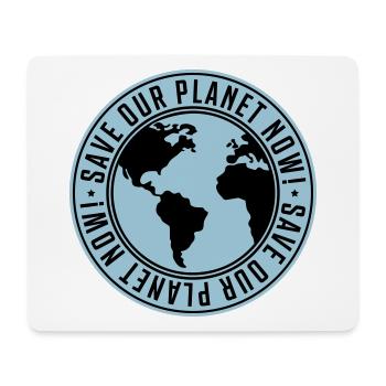 sauver notre planète maintenant - la terre - Tapis de souris (format paysage) - blanc - Devant