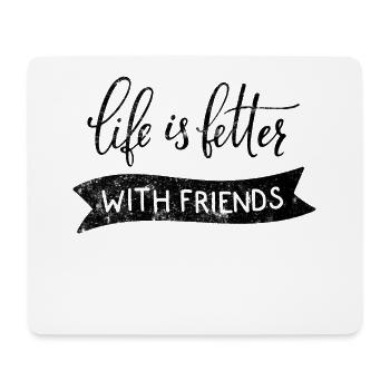 Beste Freunde Leben - Mousepad (Querformat) - Weiß - Vorne