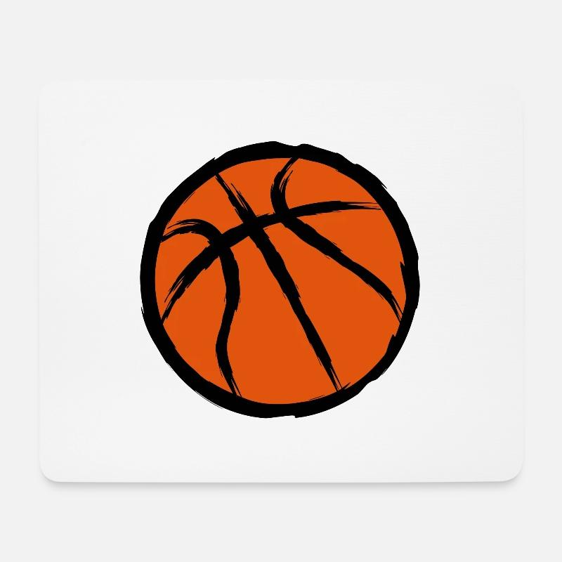 Basketball - Mousepad (Querformat) - Weiß