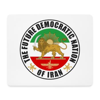 Iran Emblem Old Flag With Lion - Mouse Pad (horizontal) - white - Front