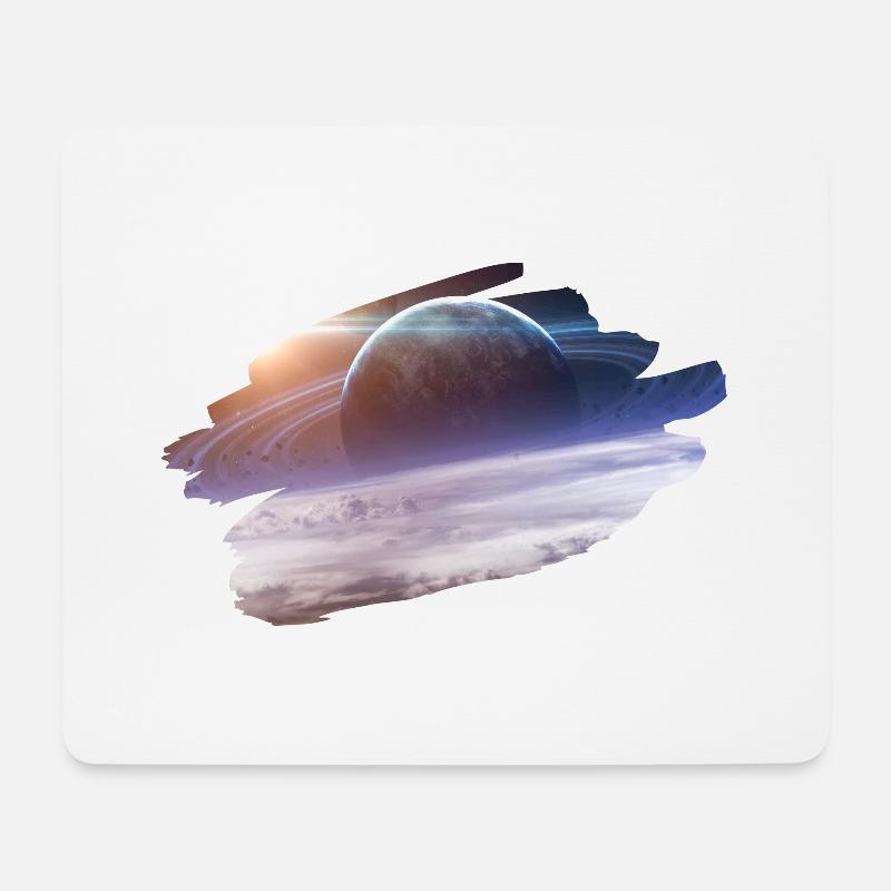 planet in space space - Mouse Pad (horizontal) - white