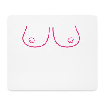 Brüste Sexy - sexy Brüste - Mousepad (Querformat) - Weiß - Vorne