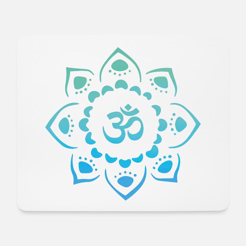 Om Mandala, schönes Mandala - Mousepad (Querformat) - Weiß