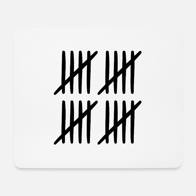 20. Geburtstag Strichliste 20 Jahre alt - Mousepad (Querformat) - Weiß