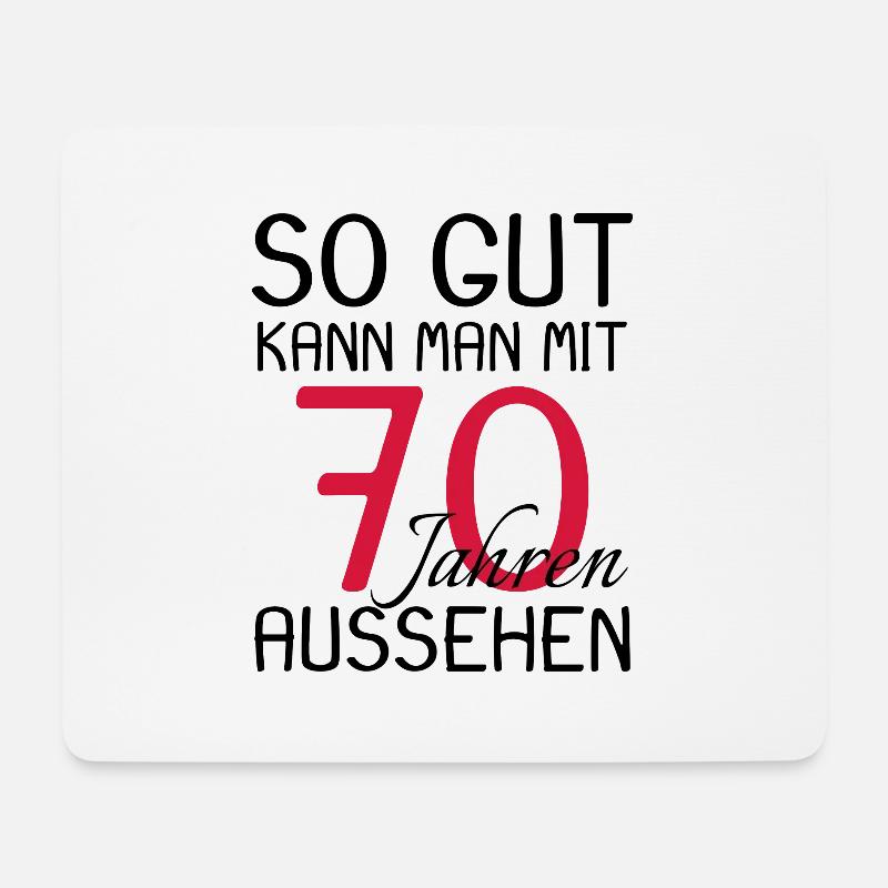70 Geburtstag - Mousepad (Querformat) - Weiß