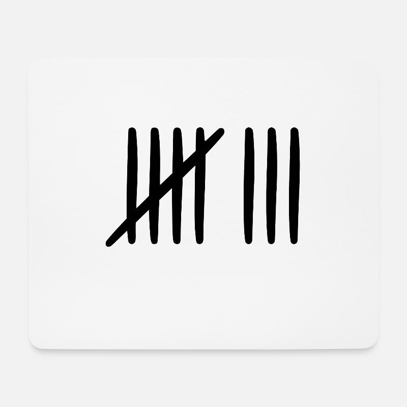 8. Geburtstag Strichliste 8 Jahre alt - Mousepad (Querformat) - Weiß