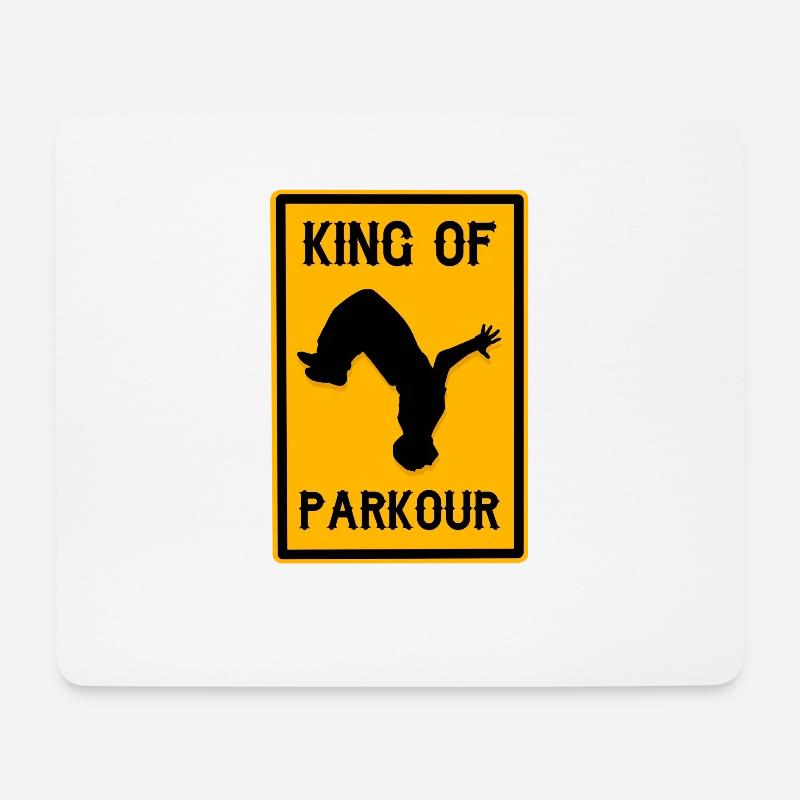 König des Parkours - Mousepad (Querformat) - Weiß