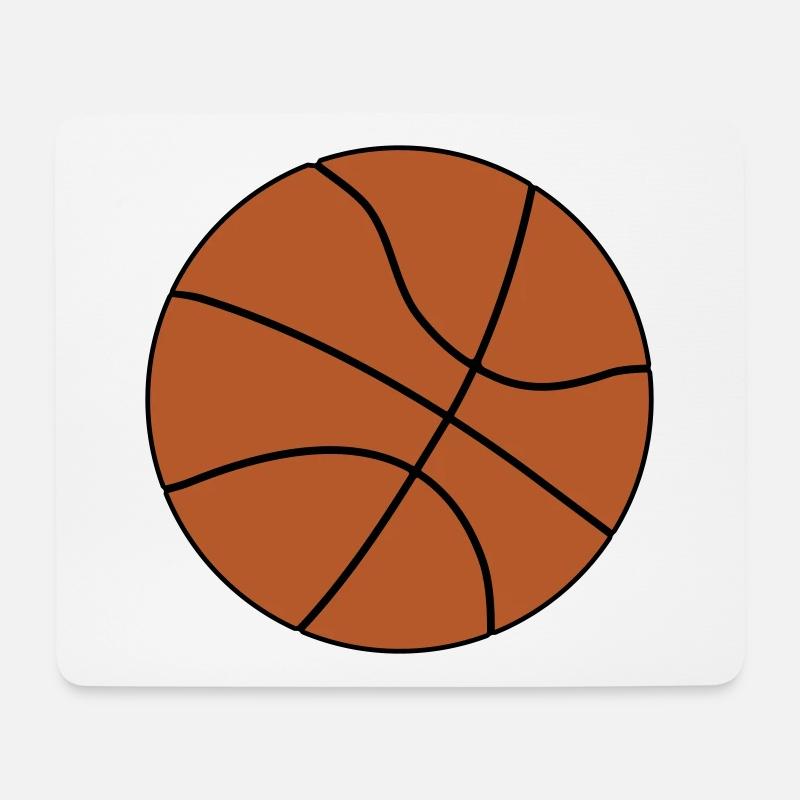 Basketball Design - Mousepad (Querformat) - Weiß