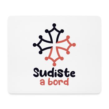 Sudiste à bord - Tapis de souris (format paysage) - blanc - Devant