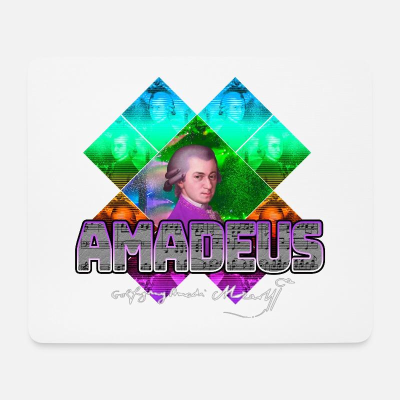 Mozart Pop-Art | Wolfgang Amadeus Mozart Geschenk - Mousepad (Querformat) - Weiß