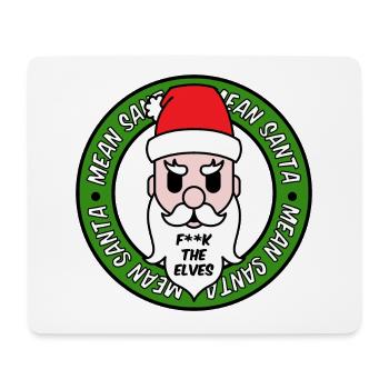 F**K DIE ELFEN - Mean Santa (Girlanden-Variante) - Mousepad (Querformat) - Weiß - Vorne