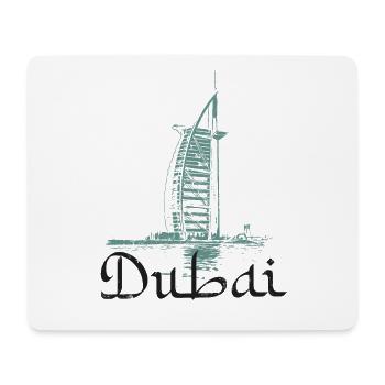 Illustration hotel Burj Al-Arab, icone de Dubai - Tapis de souris (format paysage) - blanc - Devant