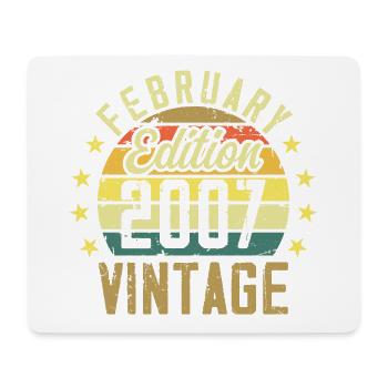 Geburtstag 17 Jahre - Geschenk Februar 2007 - 17 - Mousepad (Querformat) - Weiß - Vorne