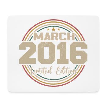 Awesome Since March 2016 Birthday 2016 Gift - Mouse Pad (horizontal) - white - Front