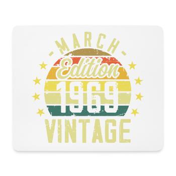Vintage mars 1969 vintage cadeau anniversaire 1969 - Tapis de souris (format paysage) - blanc - Devant