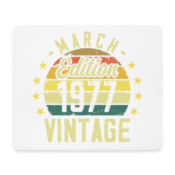 Vintage mars 1977 vintage cadeau anniversaire 1977 - Tapis de souris (format paysage) - blanc - Devant