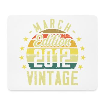 Vintage mars 2012 vintage cadeau anniversaire 2012 - Tapis de souris (format paysage) - blanc - Devant