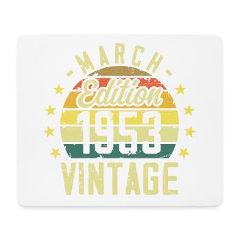 Vintage mars 1953 vintage cadeau anniversaire 1953 - Tapis de souris (format paysage) - blanc - Devant